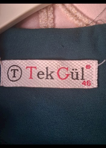 Uzun Turkuaz Kadın Elbise - Görsel 7