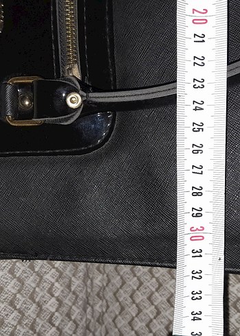 Siyah Deri Fermuarlı Kadın Çanta - Görsel 5