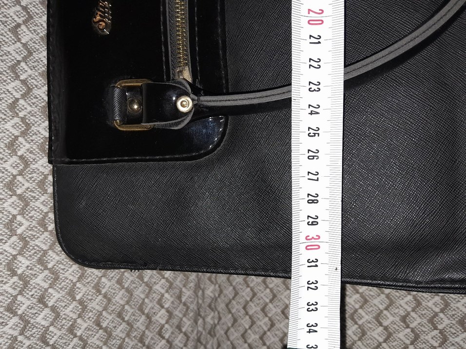 Siyah Deri Fermuarlı Kadın Çanta - Görsel 5