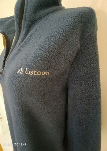 Mavi Yarım Fermuarlı Erkek Polar Sweatshirt - Görsel 2