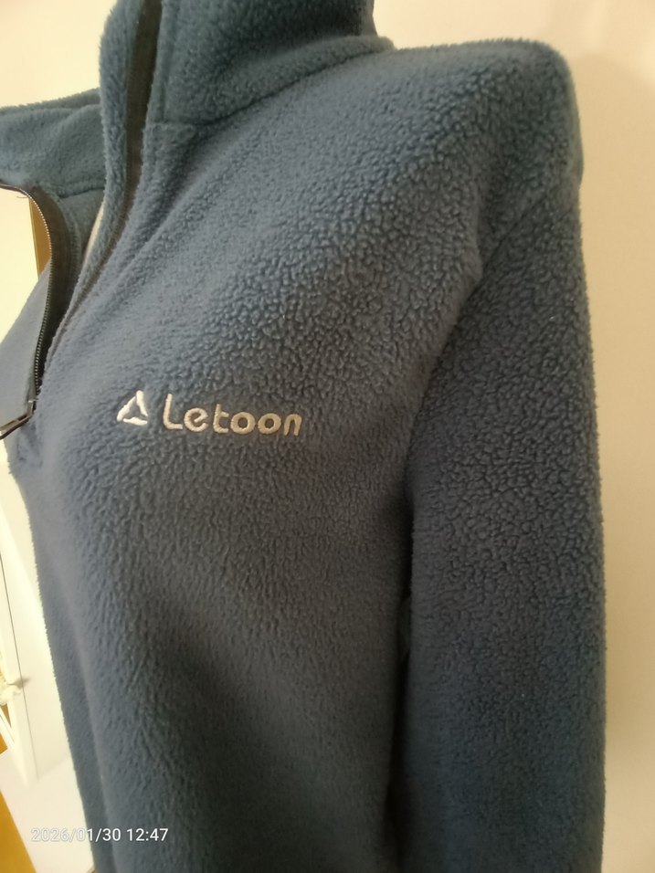 Mavi Yarım Fermuarlı Erkek Polar Sweatshirt - Görsel 2