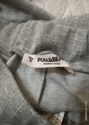 Gri Pilili Kadın Kumaş Pantolon - Görsel 3