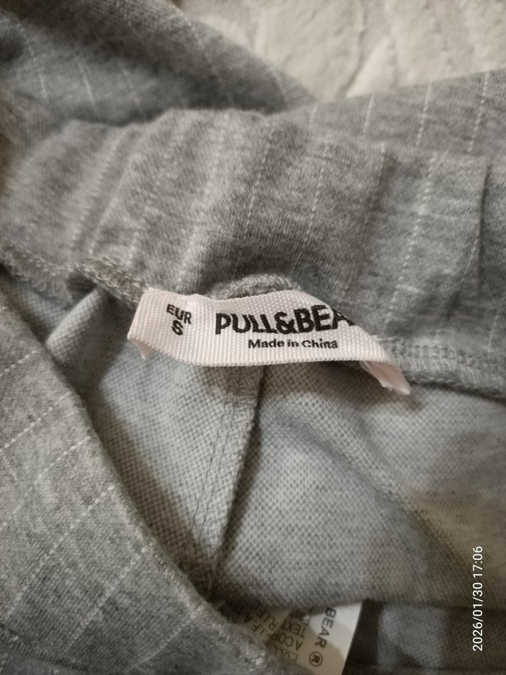 Gri Pilili Kadın Kumaş Pantolon - Görsel 3