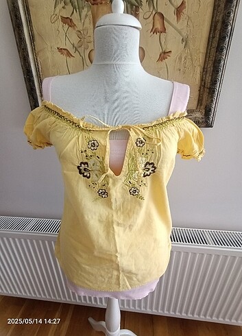 Petit işlemeli bluz - Görsel 5