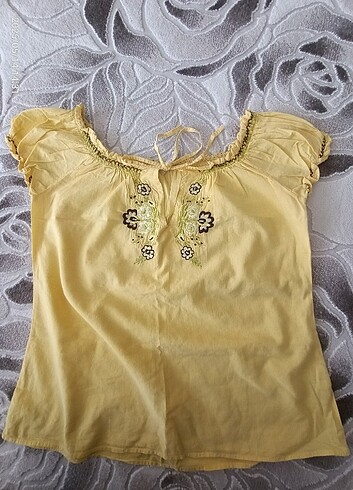 Petit işlemeli bluz - Görsel 7