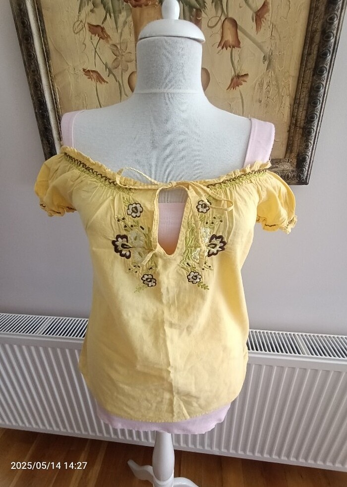 Petit işlemeli bluz - Görsel 5