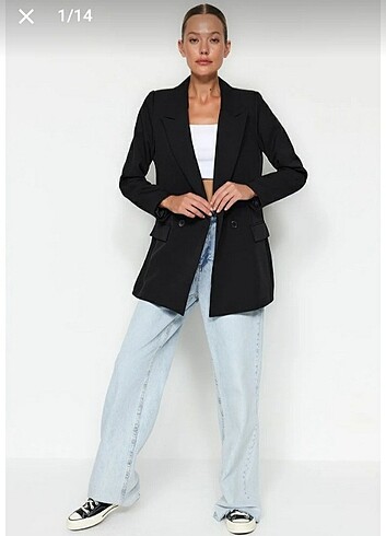 Siyah blazer ceket 