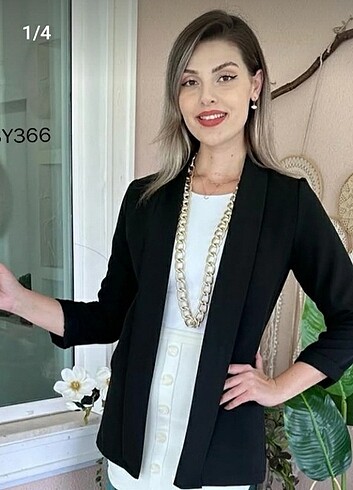 s Beden Siyah ince blazer ceket