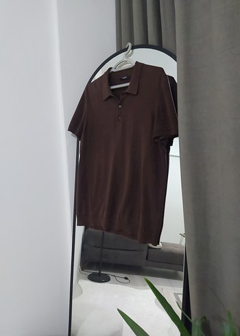 Erkek Kahverengi Kısa Kollu Polo Tişört