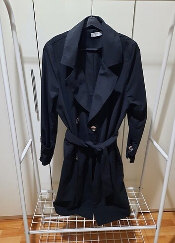Siyah Trençkot - Görsel 3