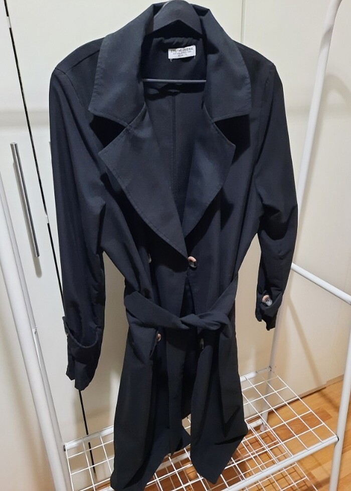 Siyah Trençkot - Görsel 2