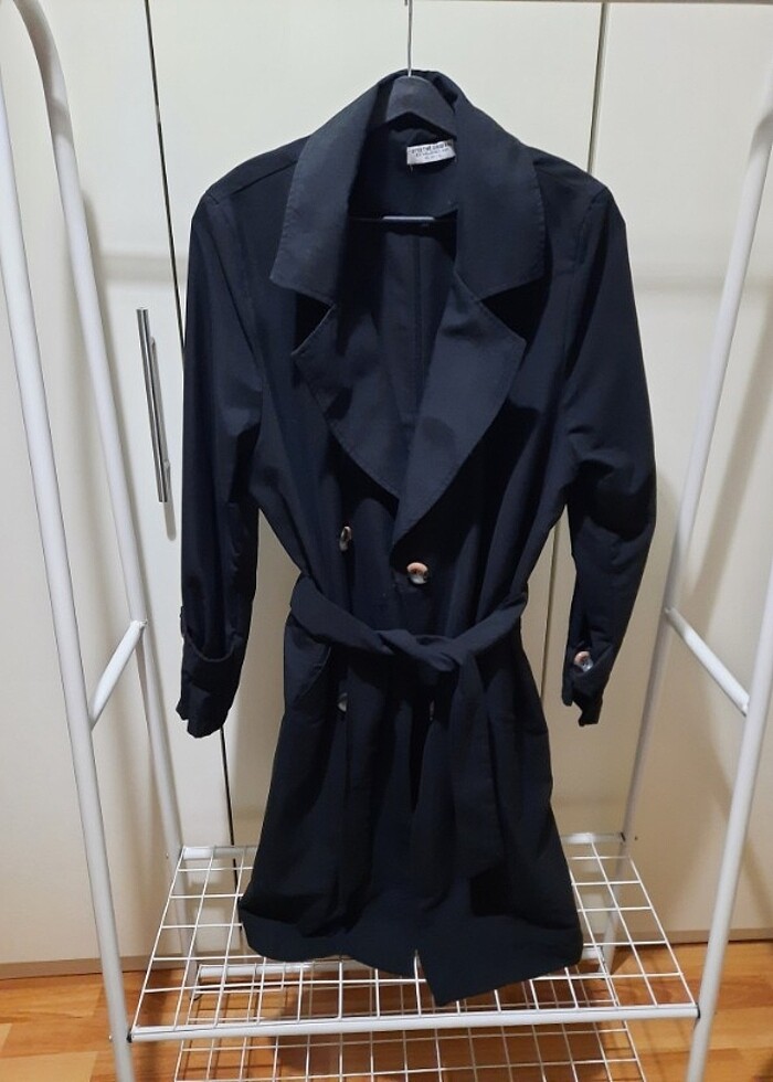 Siyah Trençkot - Görsel 3