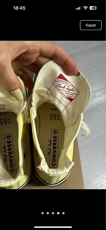 39 Beden sarı Renk Orijinal converse