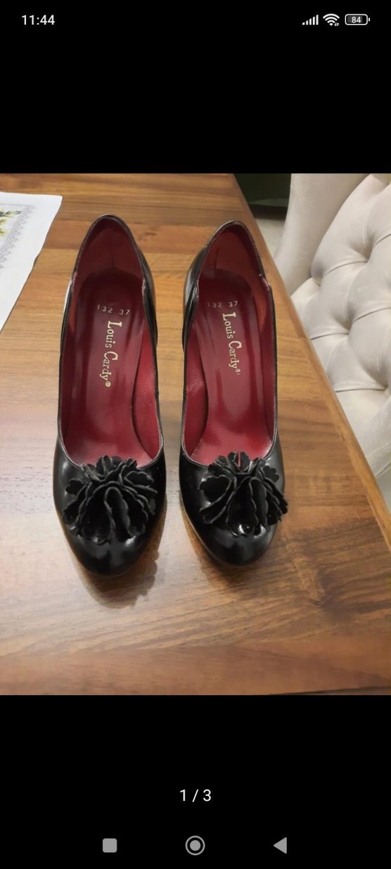 Siyah Fırfırlı Yüksek Topuklu Stiletto - Görsel 3