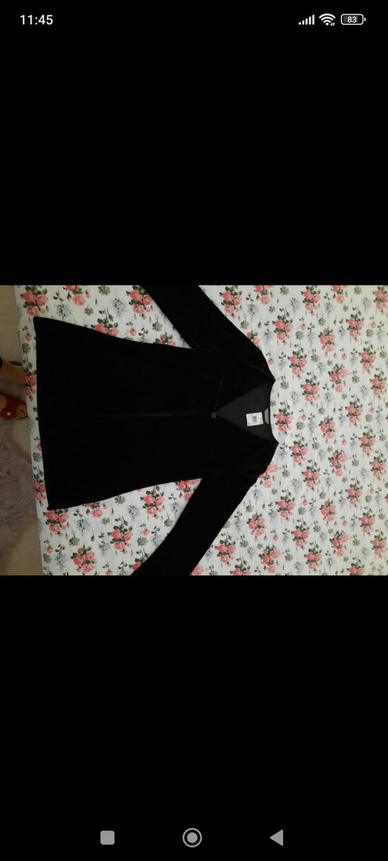 Siyah V Yaka Uzun Kollu Bluz - Görsel 5