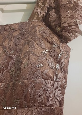 Dantel Detaylı Uzun Abiye Elbise - Görsel 4