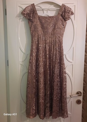 Dantel Detaylı Uzun Abiye Elbise - Görsel 2