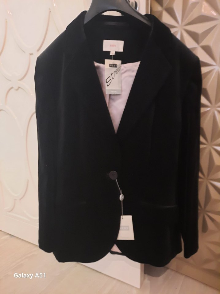 Next Siyah Kadife Street Wear Rozet - Görsel 3