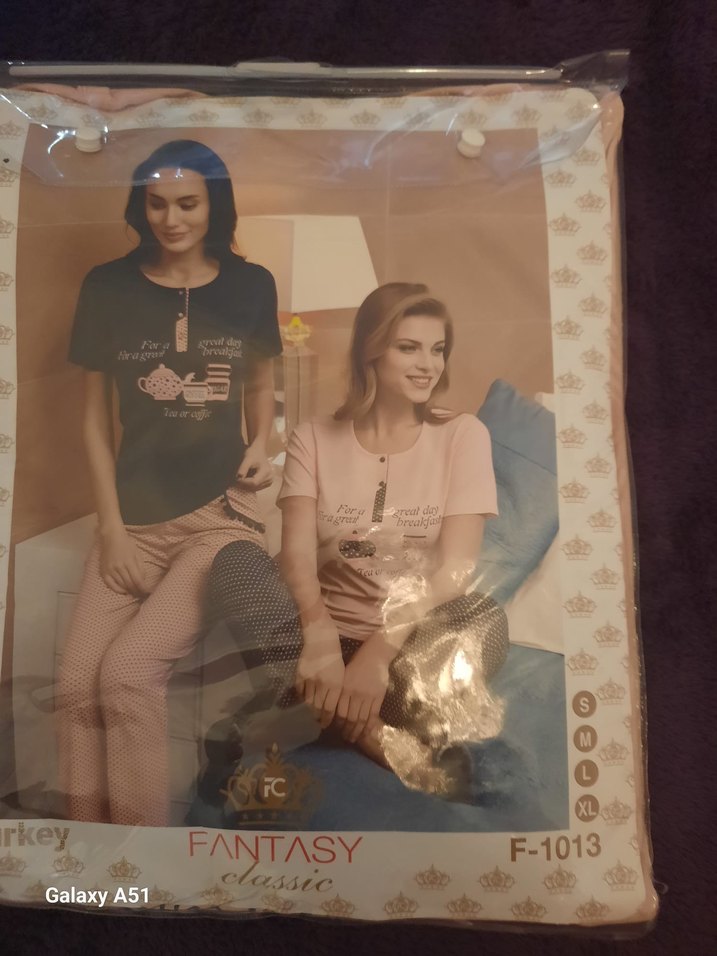 Kadın Baskılı Kısa Kollu Mini Pijama Takımı - Görsel 3