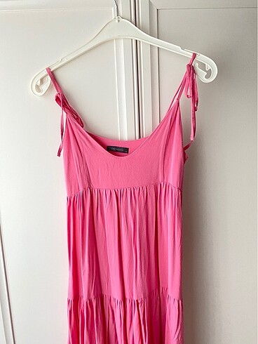 s Beden Trendyolmilla pembe midi elbise