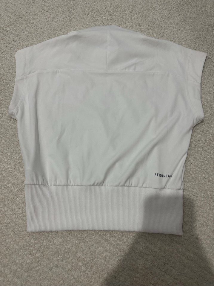 Kadın Beyaz Yüksek Yakalı Crop Top - Görsel 4