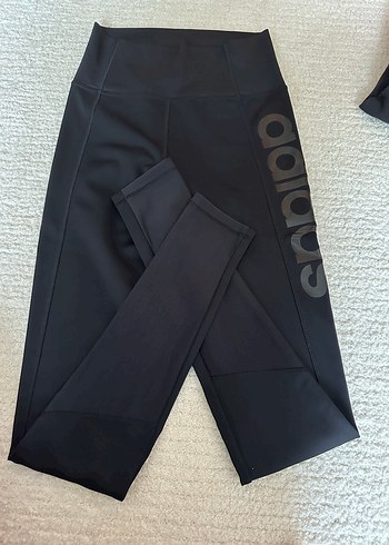 adidas Siyah Baskılı Kadın Spor Taytı - Görsel 5