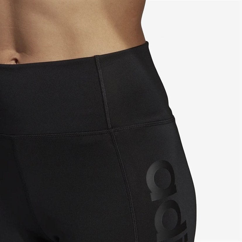 adidas Siyah Baskılı Kadın Spor Taytı - Görsel 3