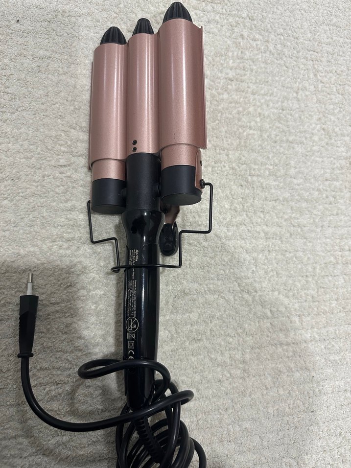 Bej Pastel Üçlü Saç Maşası aprilla - Görsel 4