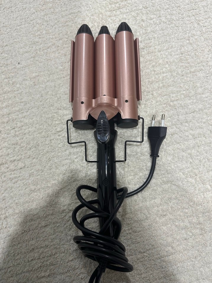 Bej Pastel Üçlü Saç Maşası aprilla - Görsel 5