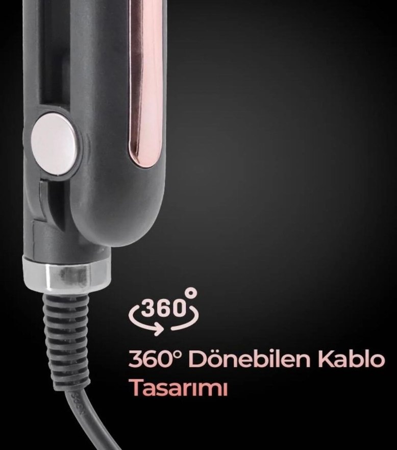 DEMPOWER Siyah Saç Düzleştirici 30s Hızlı Isınır - Görsel 5
