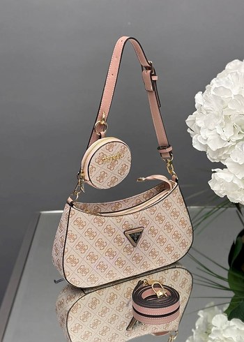 GUESS-graffiti print shoulder el ve omuz çantası