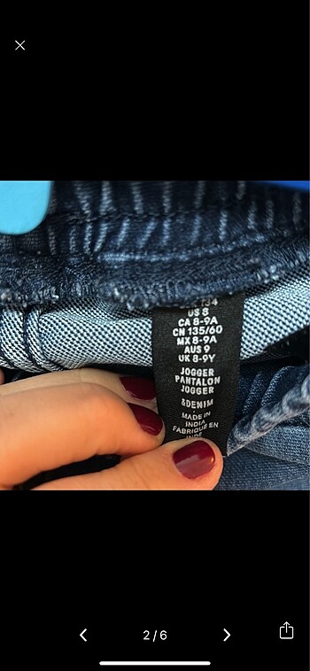 H&M H&M 8-9 şikralı kot pantolon