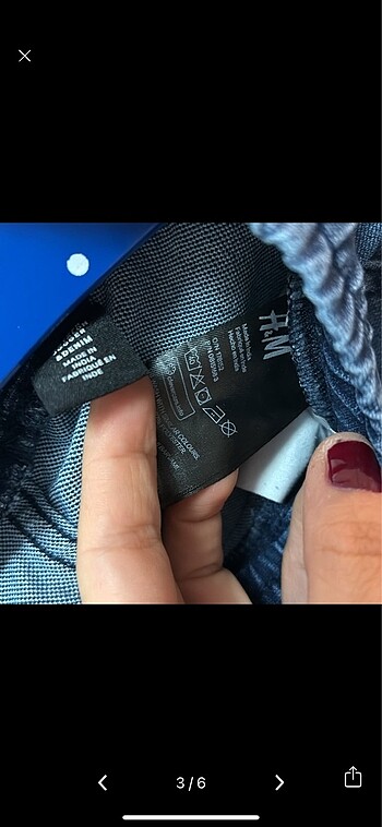 8 Yaş Beden H&M 8-9 şikralı kot pantolon