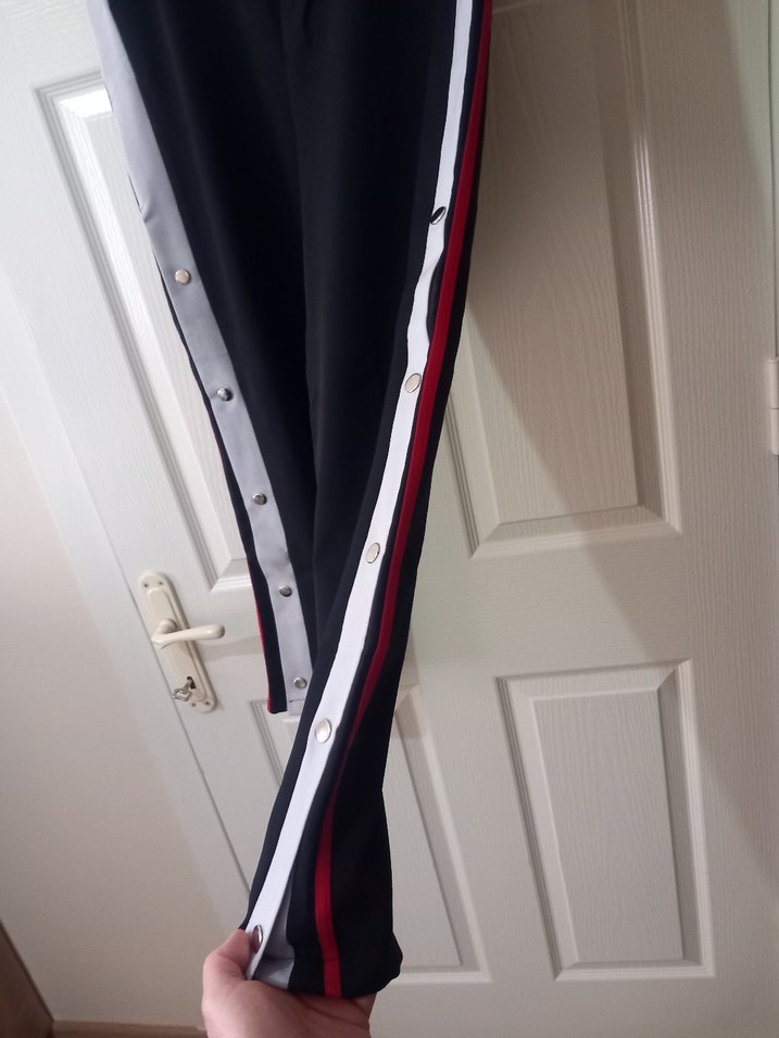 Düğmeli Gri Kadın Kumaş Pantolon - Görsel 2