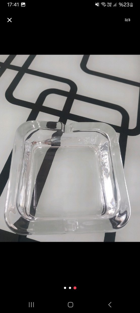 Kalın cam küllük 
Ürün yenidir - Görsel 3