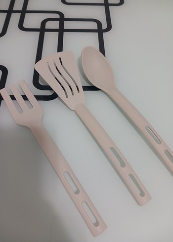 Bej Plastik Mutfak Gereçleri Seti - Görsel 3