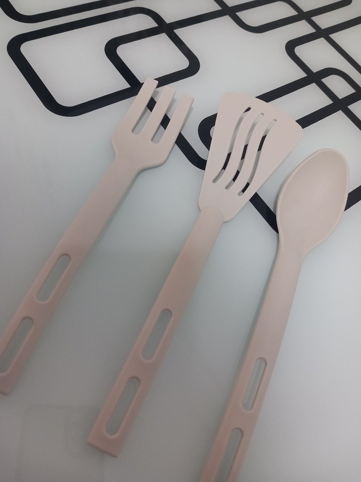 Bej Plastik Mutfak Gereçleri Seti - Görsel 2