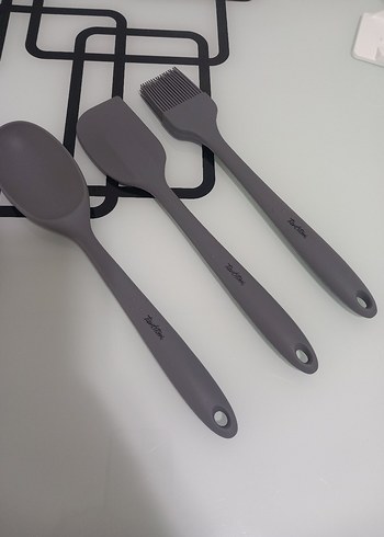 Gri tantitoni marka silikon Mutfak Araçları Seti - Görsel 4