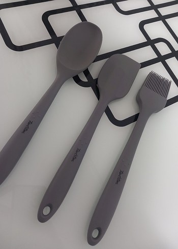 Gri tantitoni marka silikon Mutfak Araçları Seti - Görsel 3