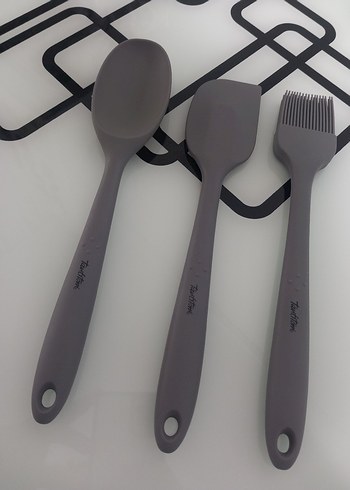 Gri tantitoni marka silikon Mutfak Araçları Seti - Görsel 2