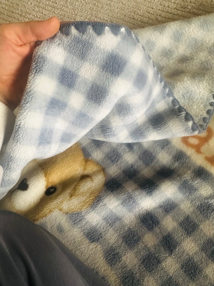 Mavi Ayılı Polar Çocuk Battaniyesi - Görsel 3