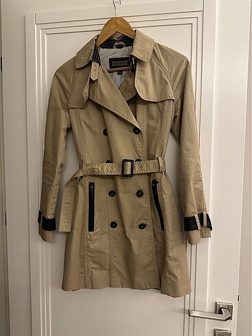 MANGO XS BEJ TRENÇKOT PARDÖSÜ