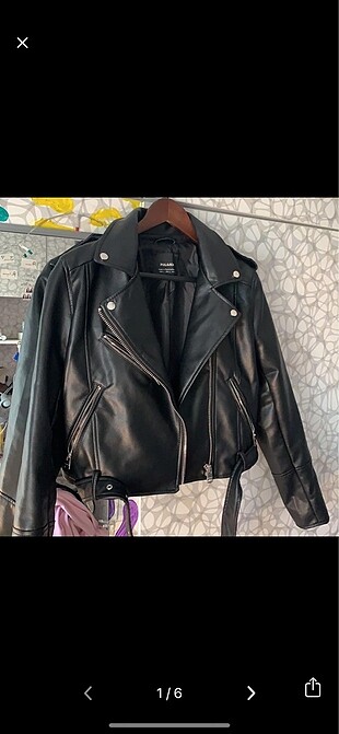 pull and bear biker deri ceket