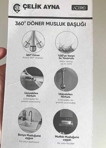  Beden gri Renk 360 derece döner musluğu başlığı