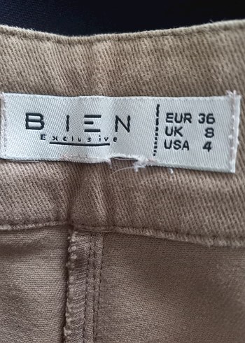 38 Beden camel Kadın Keten Pantolon