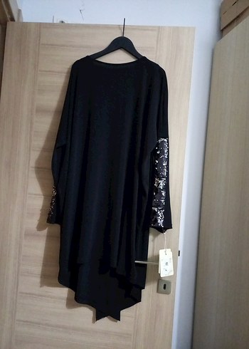 Siyah Uzun Kollu Gotik Salaş Tunik