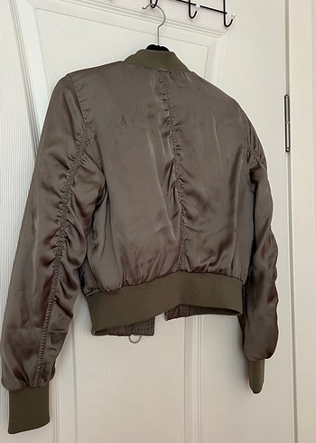 Düğmeli Gri Kadın Sokak Stili Ceket - Görsel 2