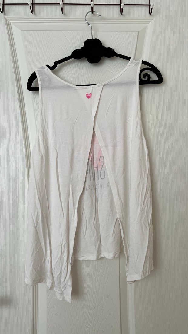 Beyaz Hamile Askılı Tişört - Görsel 2