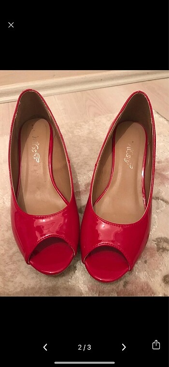 Deichmann Kırmızı 36 Dolgu topuk ayakkabı