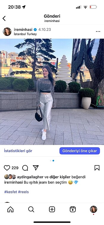 GRİ HOLOGRAMLI IŞILTILI JEAN